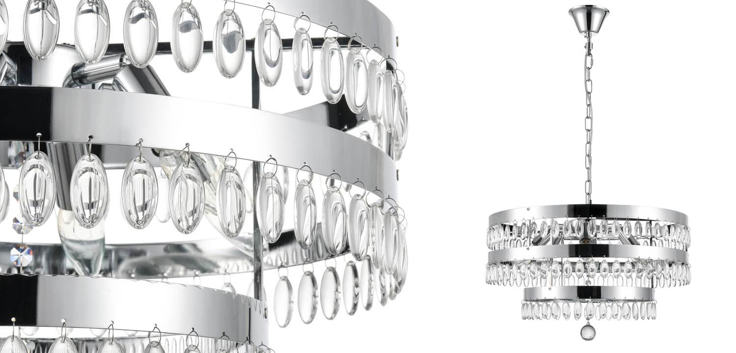 Люстра Oberon Chandelier chrome 50 - фото