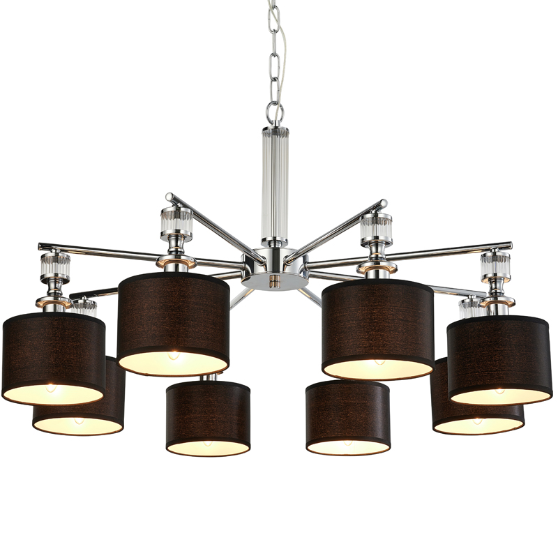Люстра Isidora Chandelier Хром Серый Прозрачный Люстра Isidora Chandelier Хром Серый Прозрачный в Волгограде | Loft Concept