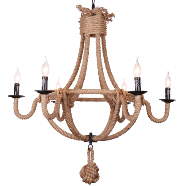 Люстра Loft Rope Chandelier Alegro 6 Черный Люстра Loft Rope Chandelier Alegro 6 Черный в Волгограде | Loft Concept
