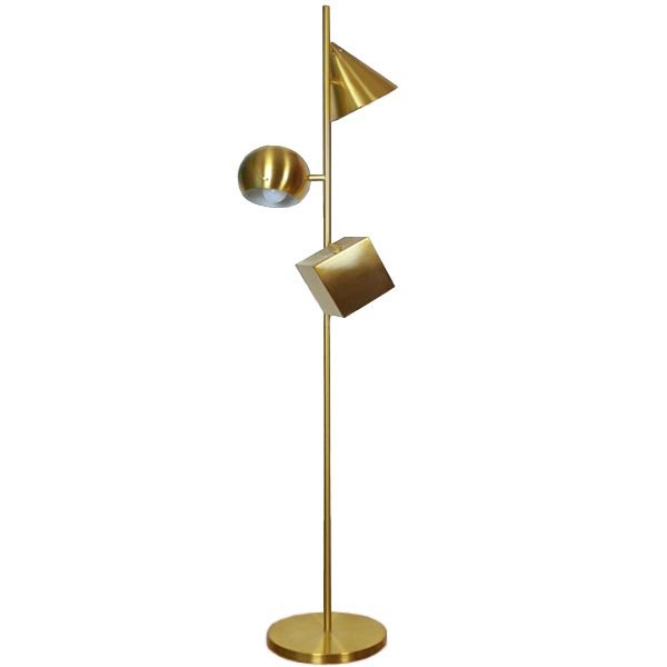 Торшер 3D geometry Gold Золотой Торшер 3D geometry Gold Золотой в Волгограде | Loft Concept