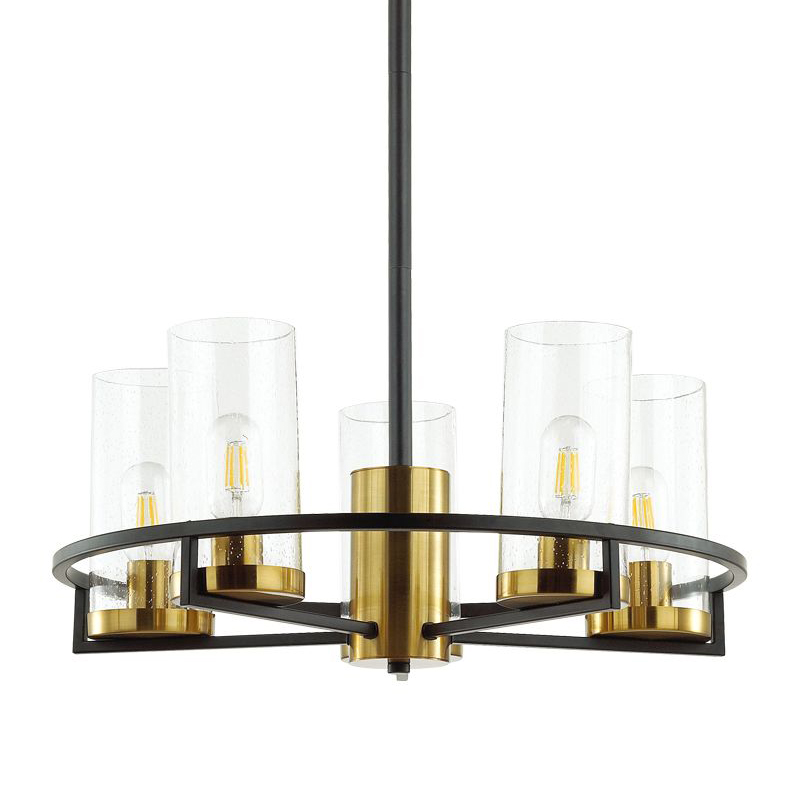 Люстра Goran chandelier 55 Черный Глянцевое золото Прозрачный Люстра Goran chandelier 55 Черный Глянцевое золото Прозрачный в Волгограде | Loft Concept