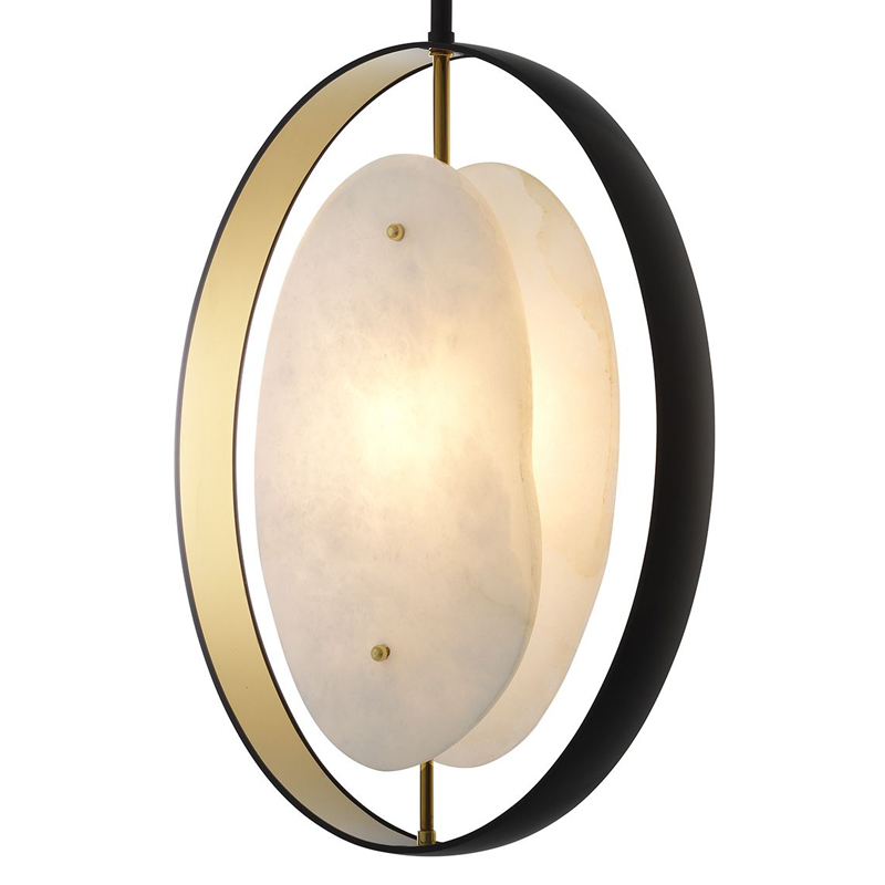 Подвесной светильник Eichholtz Chandelier Trissoni Черный Золотой Белый Подвесной светильник Eichholtz Chandelier Trissoni Черный Золотой Белый в Волгограде | Loft Concept