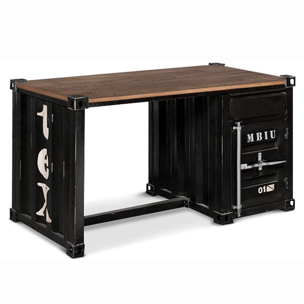 Письменный стол Metal & Oak Sea Container Desk Дуб темный Письменный стол Metal & Oak Sea Container Desk Дуб темный в Волгограде | Loft Concept