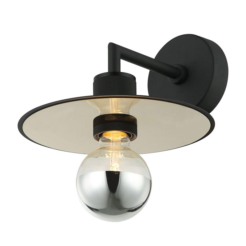 Бра Bruno Hat Black Wall Lamp Черный Золотой Бра Bruno Hat Black Wall Lamp Черный Золотой в Волгограде | Loft Concept