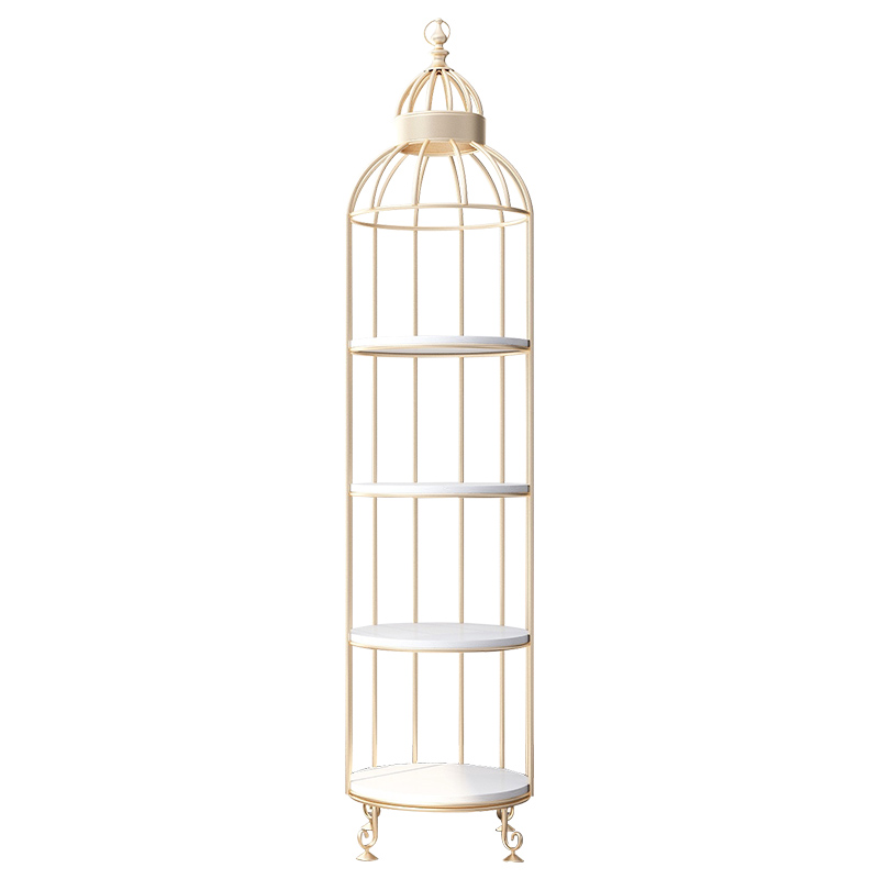 Стеллаж Cage Rack Circle gold Золотой Белый Стеллаж Cage Rack Circle gold Золотой Белый в Волгограде | Loft Concept