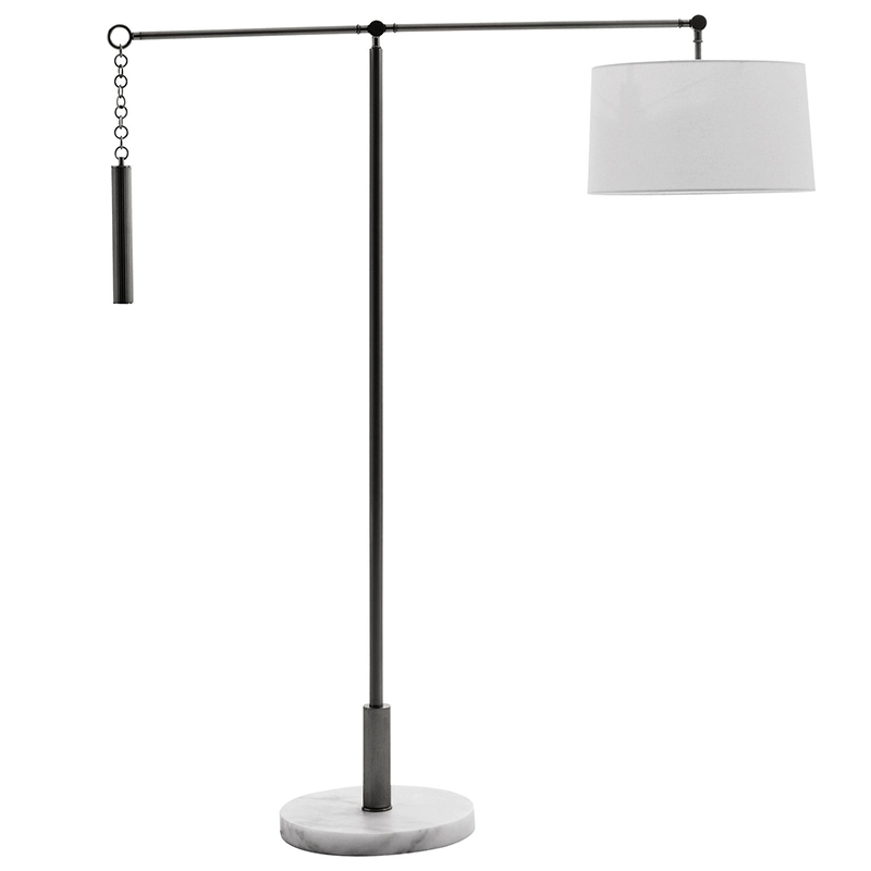 Торшер Arteriors NEWARK FLOOR LAMP Black Черный Белый Торшер Arteriors NEWARK FLOOR LAMP Black Черный Белый в Волгограде | Loft Concept