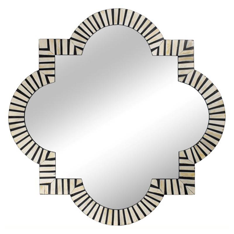 Зеркало Bone Inlay Mirror black and white Черный Белый Зеркало Bone Inlay Mirror black and white Черный Белый в Волгограде | Loft Concept
