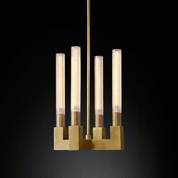 Люстра RH CANELLE Pendant lamp 4 Modern Brass Латунь Люстра RH CANELLE Pendant lamp 4 Modern Brass Латунь в Волгограде | Loft Concept