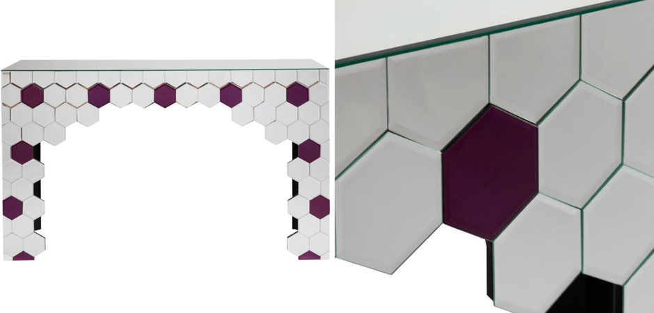 Консоль Mirrored Honeycomb Консоль Mirrored Honeycomb - Loft-Concept в Волгограде