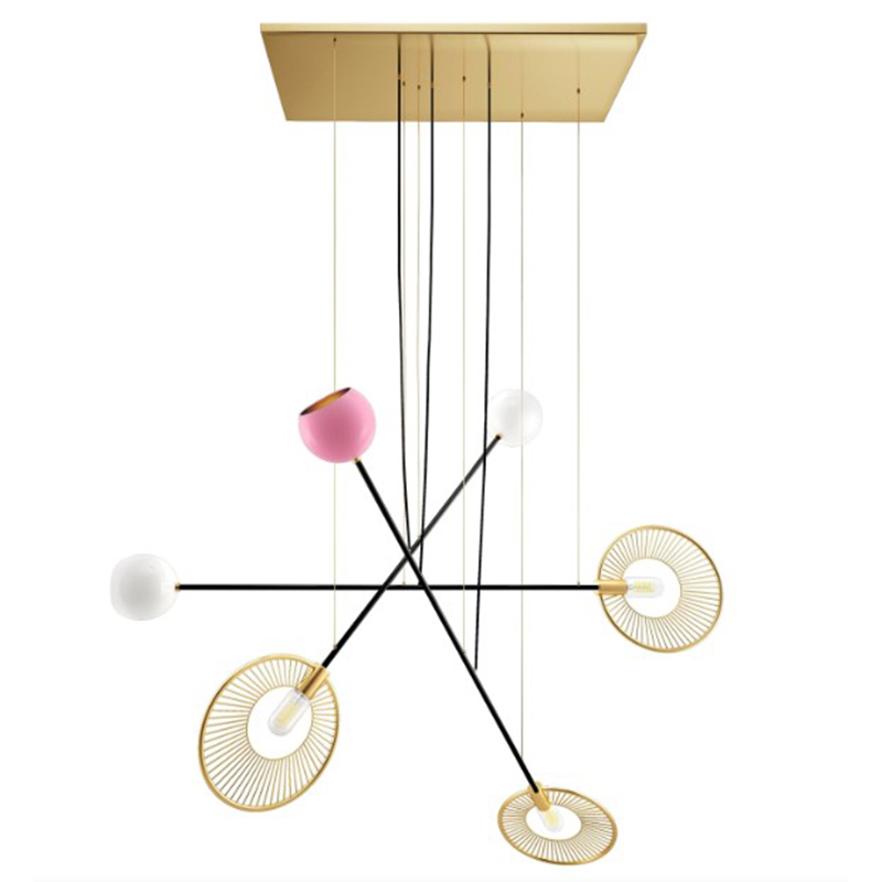 Дизайнерская Люстра Melrose Suspension Lamp Brass Aluminum Lacquered Мульти Дизайнерская Люстра Melrose Suspension Lamp Brass Aluminum Lacquered Мульти в Волгограде | Loft Concept