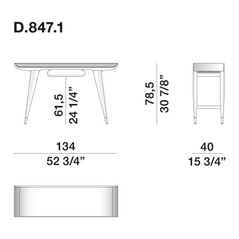 Дизайнерский рабочий стол из массива дерева Gio Ponti D.847.1 Writing Desk Дизайнерский рабочий стол из массива дерева Gio Ponti D.847.1 Writing Desk в Волгограде