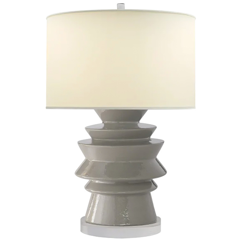 Настольная Лампа Серая Chapman Disk Table Lamp Серый Бежевый Настольная Лампа Серая Chapman Disk Table Lamp Серый Бежевый в Волгограде | Loft Concept