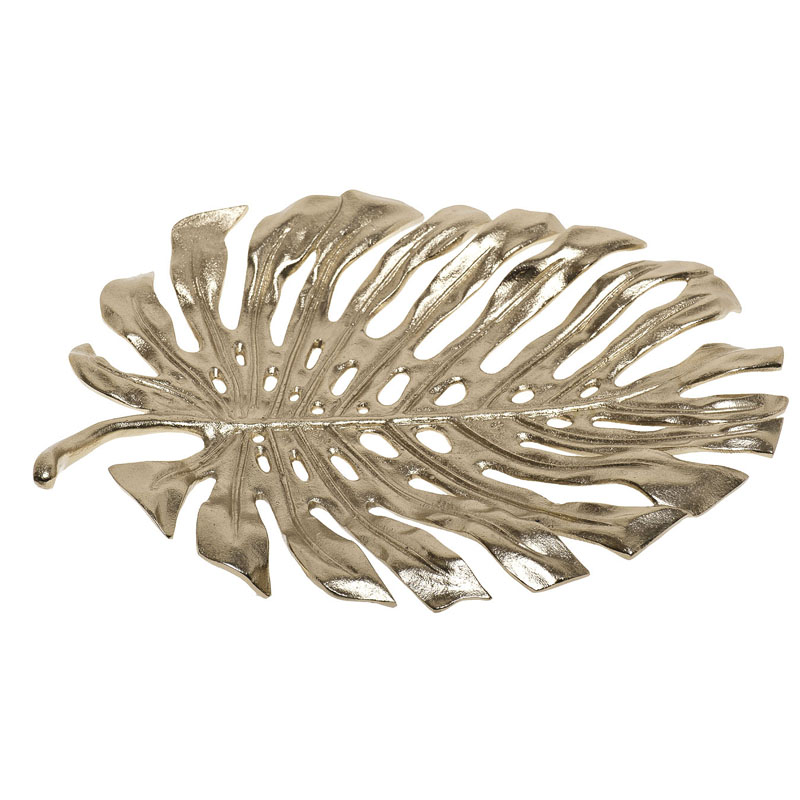 Поднос Monstera Leaf Золотой Поднос Monstera Leaf Золотой в Волгограде | Loft Concept