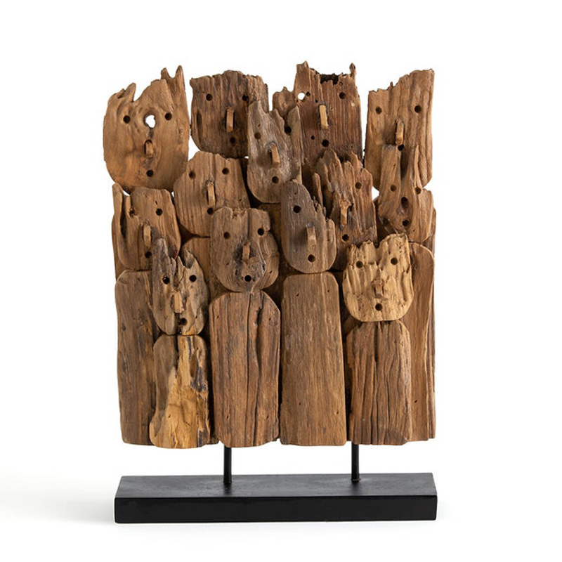 Статуэтка Wooden Sculpture Коричневый Черный Статуэтка Wooden Sculpture Коричневый Черный в Волгограде | Loft Concept