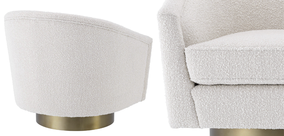 Кресло Eichholtz Swivel Chair Catene Boucle cream Кресло Eichholtz Swivel Chair Catene Boucle cream - Loft-Concept в Волгограде