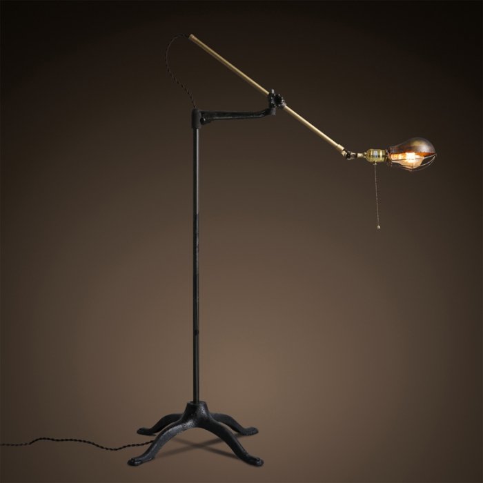 Напольный светильник Steampunk Extension Pole Floor Латунь Черный Напольный светильник Steampunk Extension Pole Floor Латунь Черный в Волгограде | Loft Concept