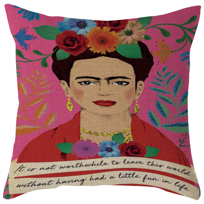 Декоративная подушка Frida Kahlo 16 Розовый Мульти Декоративная подушка Frida Kahlo 16 Розовый Мульти в Волгограде | Loft Concept
