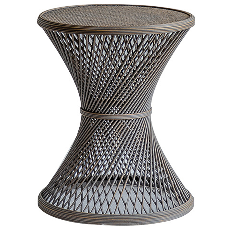 Приставной стол Zaire Wicker Side Table Dark Коричневый Приставной стол Zaire Wicker Side Table Dark Коричневый в Волгограде | Loft Concept
