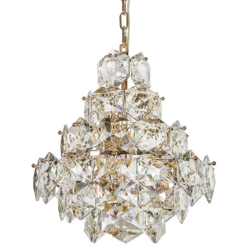 Люстра Tiers Crystal Light Chandelier Gold 45 Золотой Прозрачное Стекло Люстра Tiers Crystal Light Chandelier Gold 45 Золотой Прозрачное Стекло в Волгограде | Loft Concept