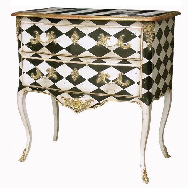 Комод L.XV CHEST OF DRAWERS Diamonds Бронза Черно-белый Комод L.XV CHEST OF DRAWERS Diamonds Бронза Черно-белый в Волгограде | Loft Concept