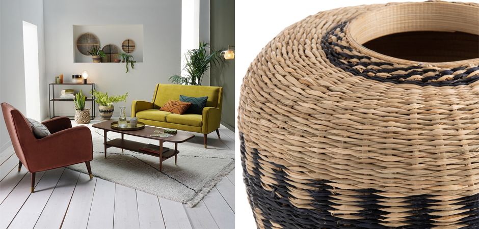 Ваза Wicker Vase with Bamboo and Herbarium Ваза Wicker Vase with Bamboo and Herbarium - Loft-Concept в Волгограде