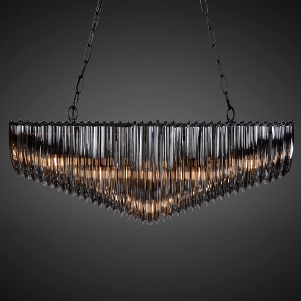 Люстра Retro Frozen Glass Chandelier 100 Черный Люстра Retro Frozen Glass Chandelier 100 Черный в Волгограде | Loft Concept