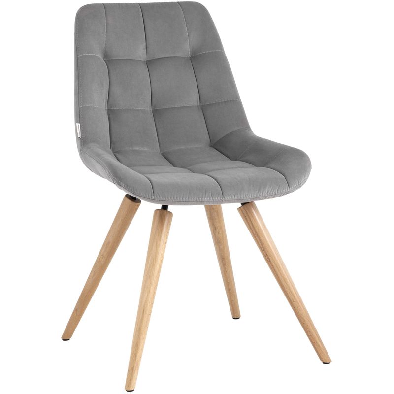 Стул NANCY Chair Серый Велюр  Серый Древесина в Волгограде | Loft Concept 