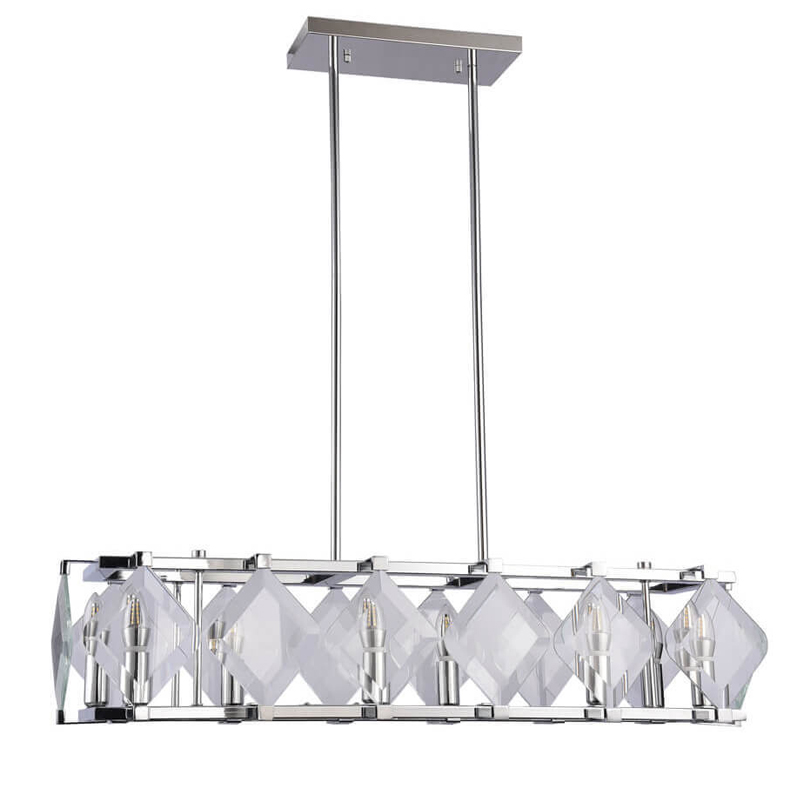 Люстра Glass Rhombus Lighting Хром Люстра Glass Rhombus Lighting Хром в Волгограде | Loft Concept