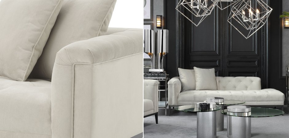 Кушетка Eichholtz Lounge Sofa Cesare Left Pebble grey Кушетка Eichholtz Lounge Sofa Cesare Left Pebble grey - Loft-Concept в Волгограде