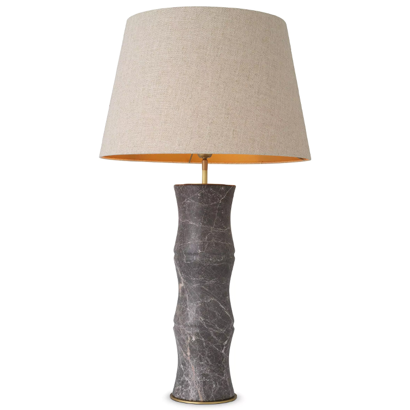 Настольная лампа Eichholtz Table Lamp Bonny Grey Бежево-серый Серый Латунь в Волгограде | Loft Concept 