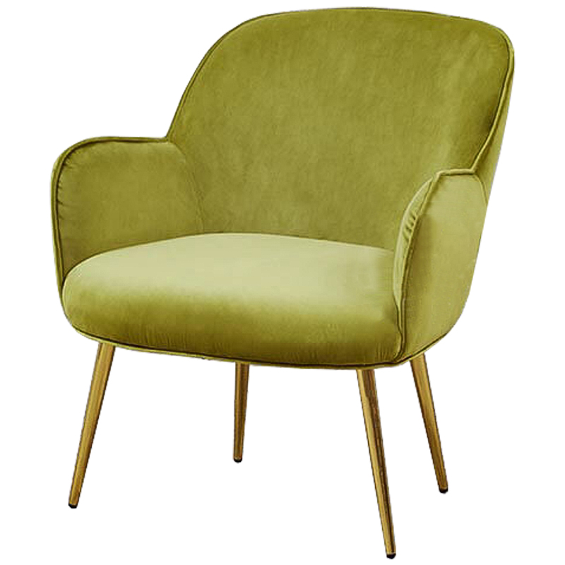 Кресло Waldeck Chair Light green Салатовый Глянцевое золото Кресло Waldeck Chair Light green Салатовый Глянцевое золото в Волгограде | Loft Concept