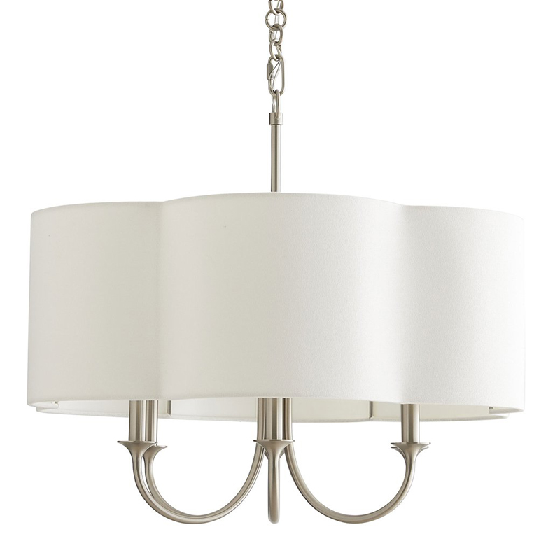 Люстра Vitorino Silver Chandelier Серебряный Белый Люстра Vitorino Silver Chandelier Серебряный Белый в Волгограде | Loft Concept