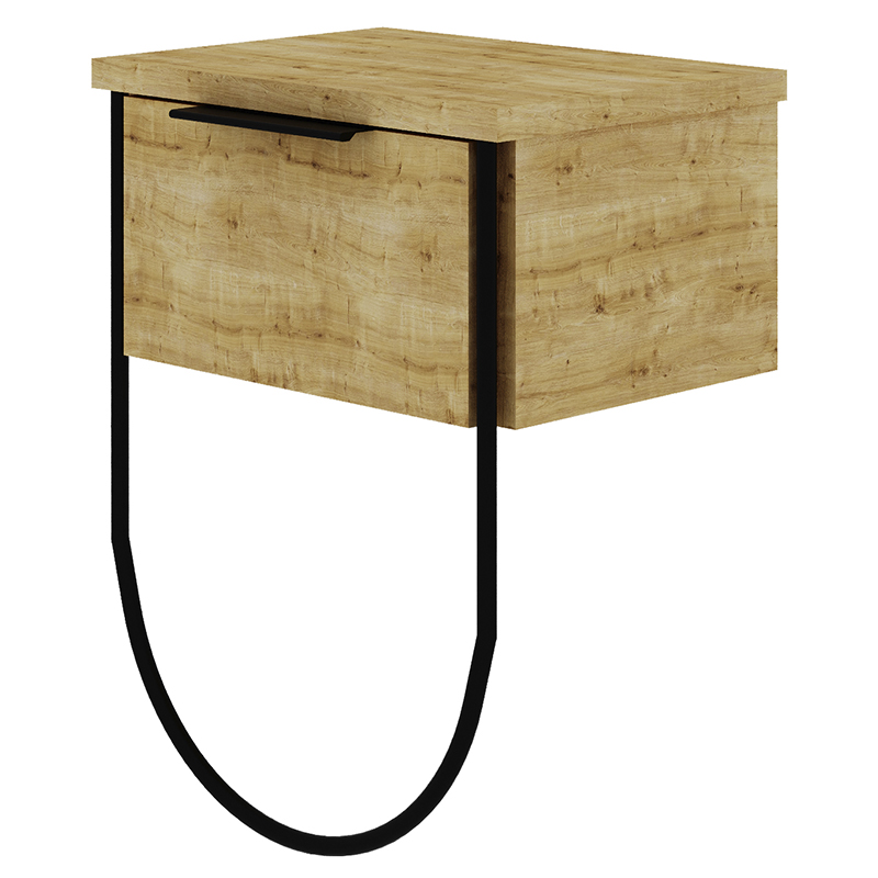 Прикроватная тумба с откидной дверцей из дерева NORFOLK NIGHTSTAND OAK Древесина Черный Прикроватная тумба с откидной дверцей из дерева NORFOLK NIGHTSTAND OAK Древесина Черный в Волгограде | Loft Concept