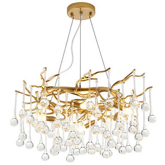 Люстра Droplet Chandelier Золотой Прозрачное Стекло Люстра Droplet Chandelier Золотой Прозрачное Стекло в Волгограде | Loft Concept