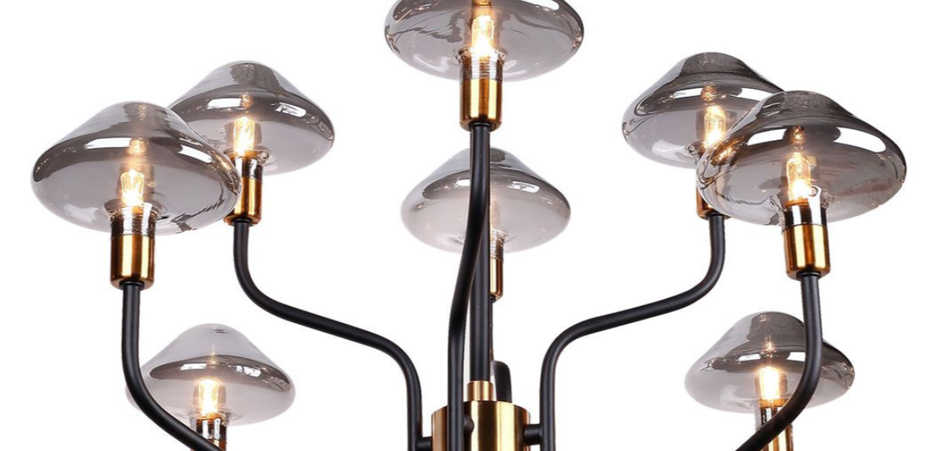 Люстра Gray Glass Mushrooms Люстра Gray Glass Mushrooms - Loft-Concept в Волгограде