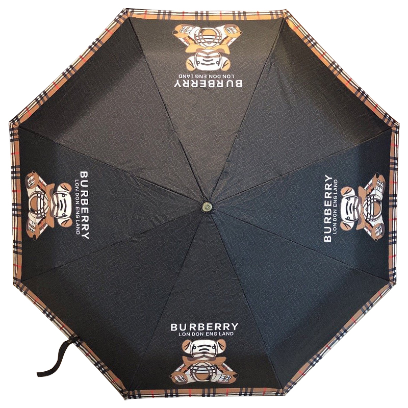Зонт раскладной BURBERRY дизайн 002 Черный цвет Черный Коричневый Зонт раскладной BURBERRY дизайн 002 Черный цвет Черный Коричневый в Волгограде | Loft Concept