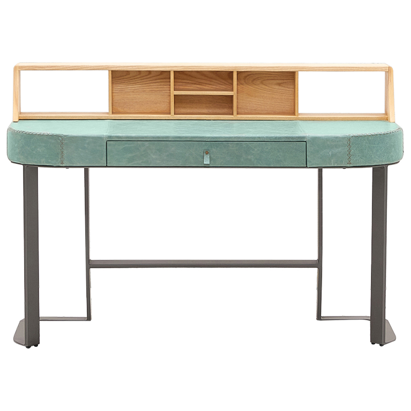Рабочий стол Lulu Mint Desk Древесина Мятный Черный Бирюзовый в Волгограде | Loft Concept 