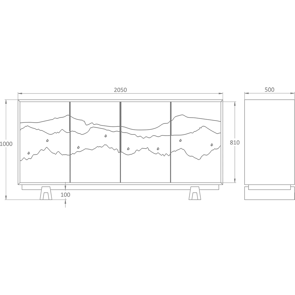 Буфет Okinawa Taupe Large в Волгограде