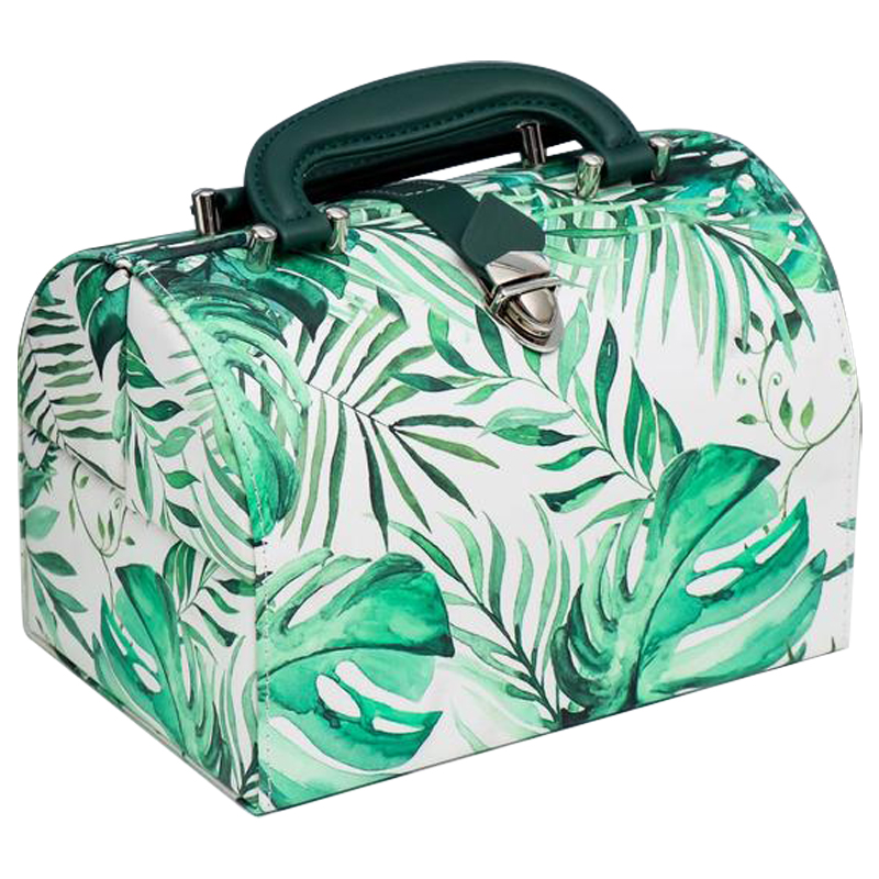 Шкатулка Green Leaves Jewerly Organizer Box Зеленый Белый Шкатулка Green Leaves Jewerly Organizer Box Зеленый Белый в Волгограде | Loft Concept