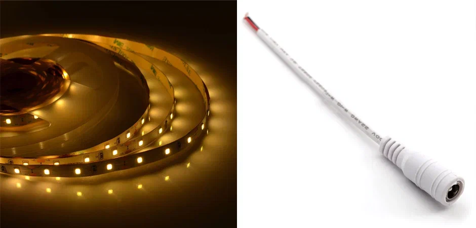 Комплект светодиодная лента 4,8W/m 60LED/m 3528SMD теплый белый с адаптером - Loft-Concept в Волгограде