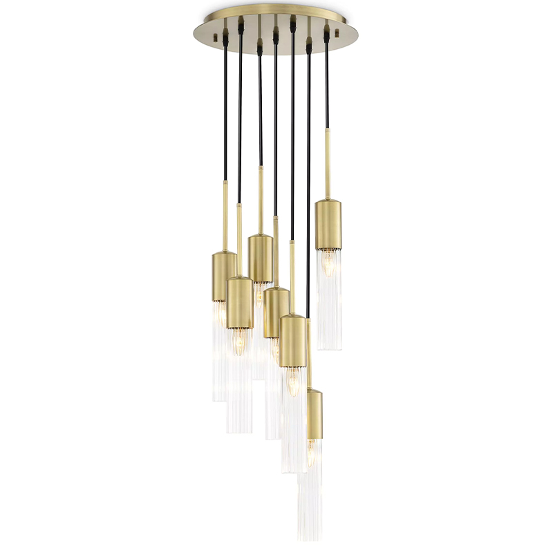 Люстра Eichholtz Chandelier Lulu Латунь Прозрачное Стекло Черный Люстра Eichholtz Chandelier Lulu Латунь Прозрачное Стекло Черный в Волгограде | Loft Concept