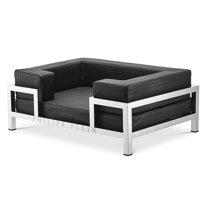 Лежанка для домашних животных Philipp Plein Dogbed High Conic Limited L Черный Серебряный Лежанка для домашних животных Philipp Plein Dogbed High Conic Limited L Черный Серебряный в Волгограде | Loft Concept