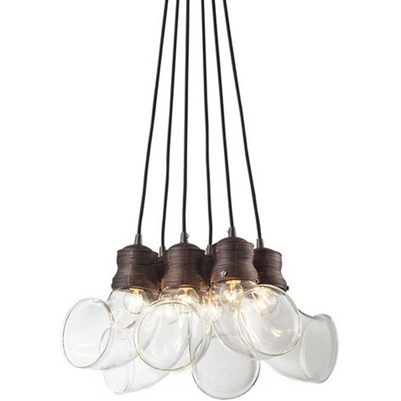 Светильник Glass Horn Pendant 6 Коричневый Светильник Glass Horn Pendant 6 Коричневый в Волгограде | Loft Concept