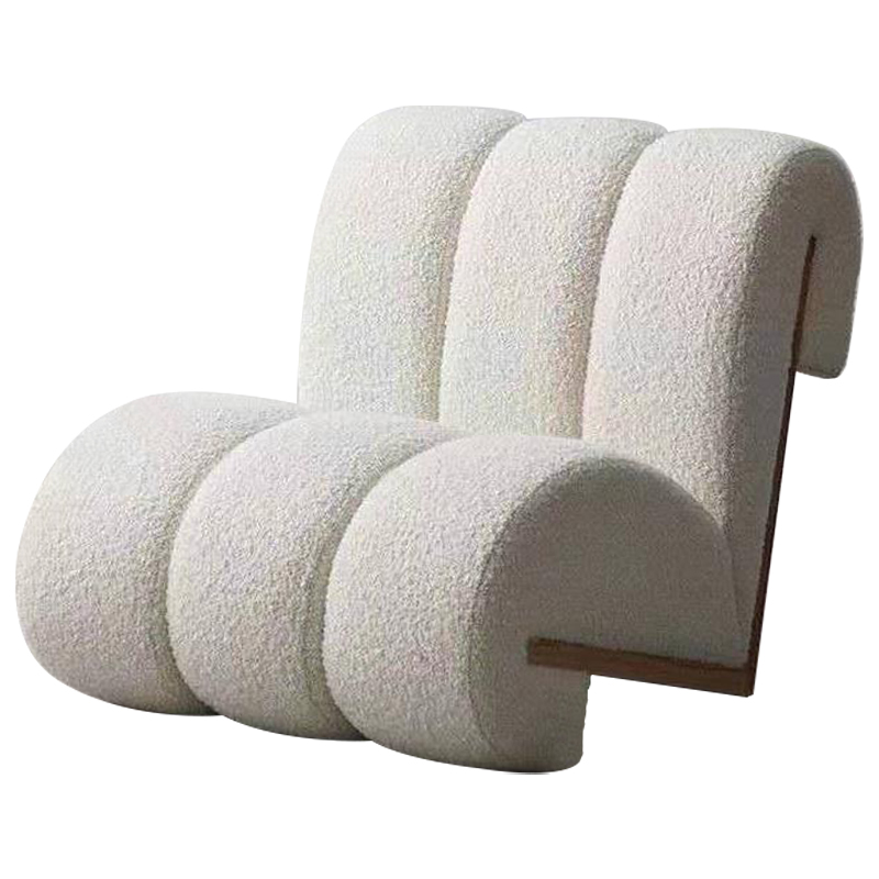 Кресло Frazier Boucle Armchair ivory ( слоновая кость ) Древесина Кресло Frazier Boucle Armchair ivory ( слоновая кость ) Древесина в Волгограде | Loft Concept
