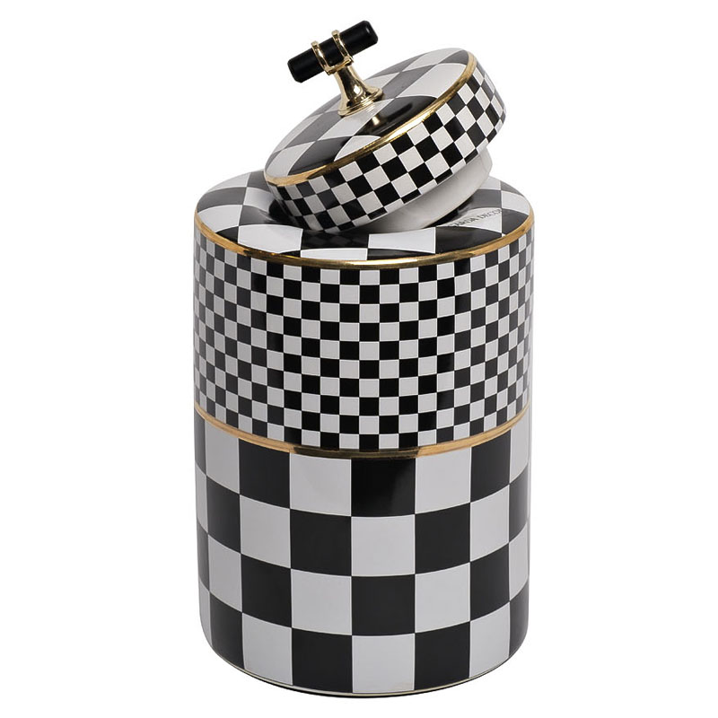 Ваза Chess Vase 26 Черный Белый Золотой Ваза Chess Vase 26 Черный Белый Золотой в Волгограде | Loft Concept