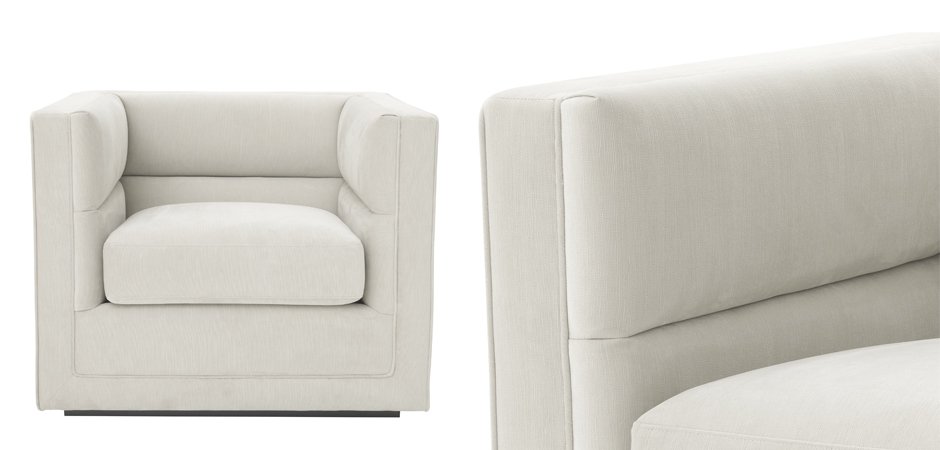 Кресло Eichholtz Сhair Adonia Pebble grey Кресло Eichholtz Сhair Adonia Pebble grey - Loft-Concept в Волгограде