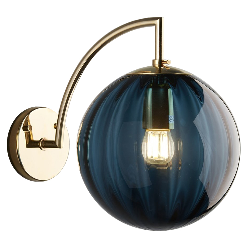 Бра Hector Sconce Blue Глянцевое золото Синий Бра Hector Sconce Blue Глянцевое золото Синий в Волгограде | Loft Concept