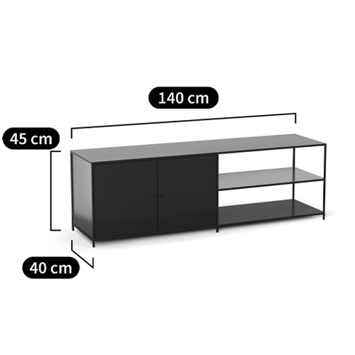ТВ-тумба из металла с 2-мя дверцами и полками Damian Metal TV Stand ТВ-тумба из металла с 2-мя дверцами и полками Damian Metal TV Stand в Волгограде