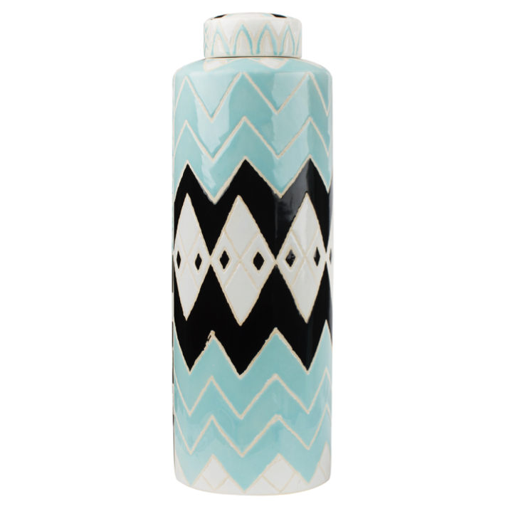 Ваза Oriental vase Бирюзовый Черный Ваза Oriental vase Бирюзовый Черный в Волгограде | Loft Concept