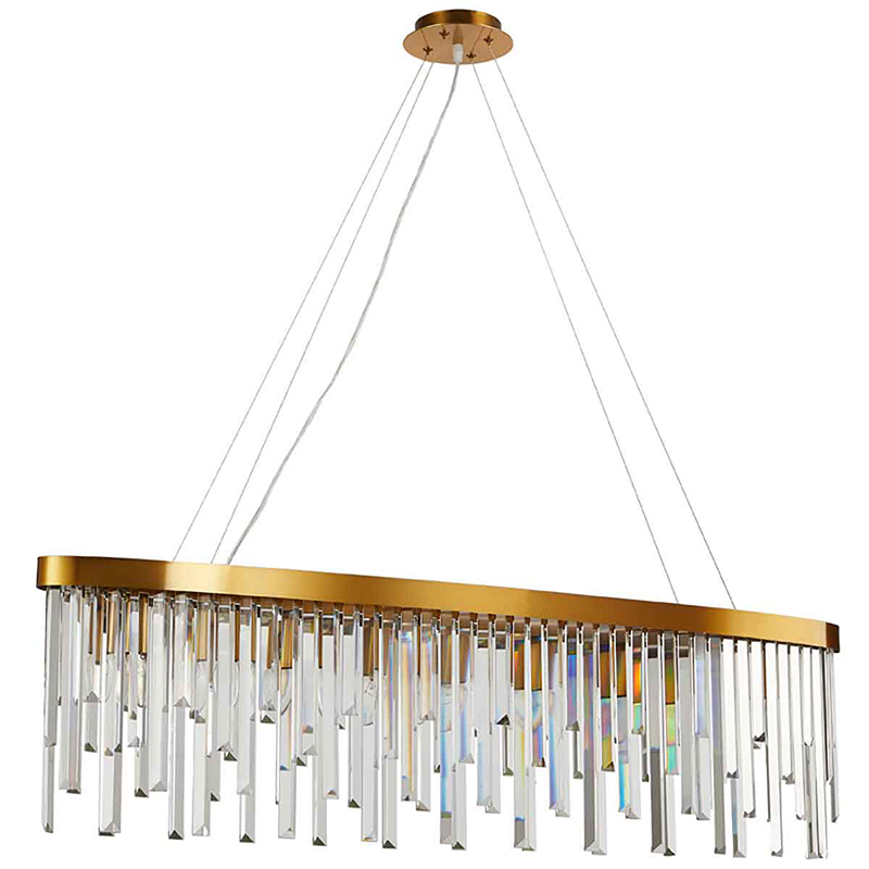 Люстра Bennett Oval Chandelier gold Прозрачный Золотой Люстра Bennett Oval Chandelier gold Прозрачный Золотой в Волгограде | Loft Concept